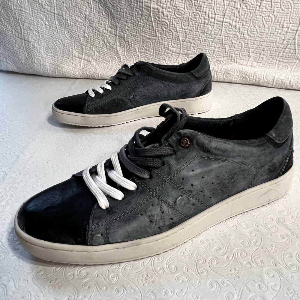 Roan by Bed Stu Men Henson Grey Black Leather Shoes Size 8 Sneakers Casual Kicks - Picture 16 of 16